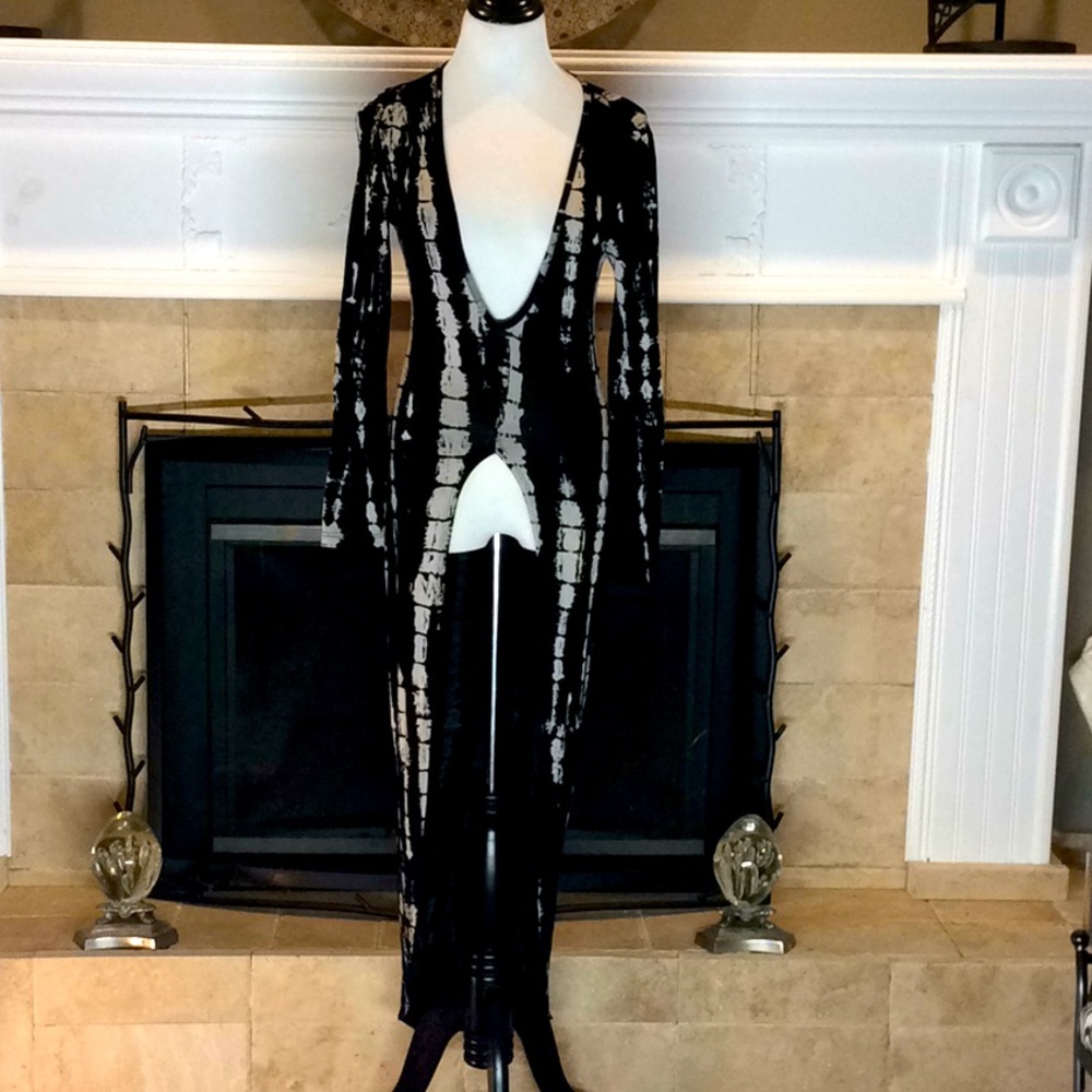 Split Front Form Fitting Soft Organic Cotton Tunic - image 1